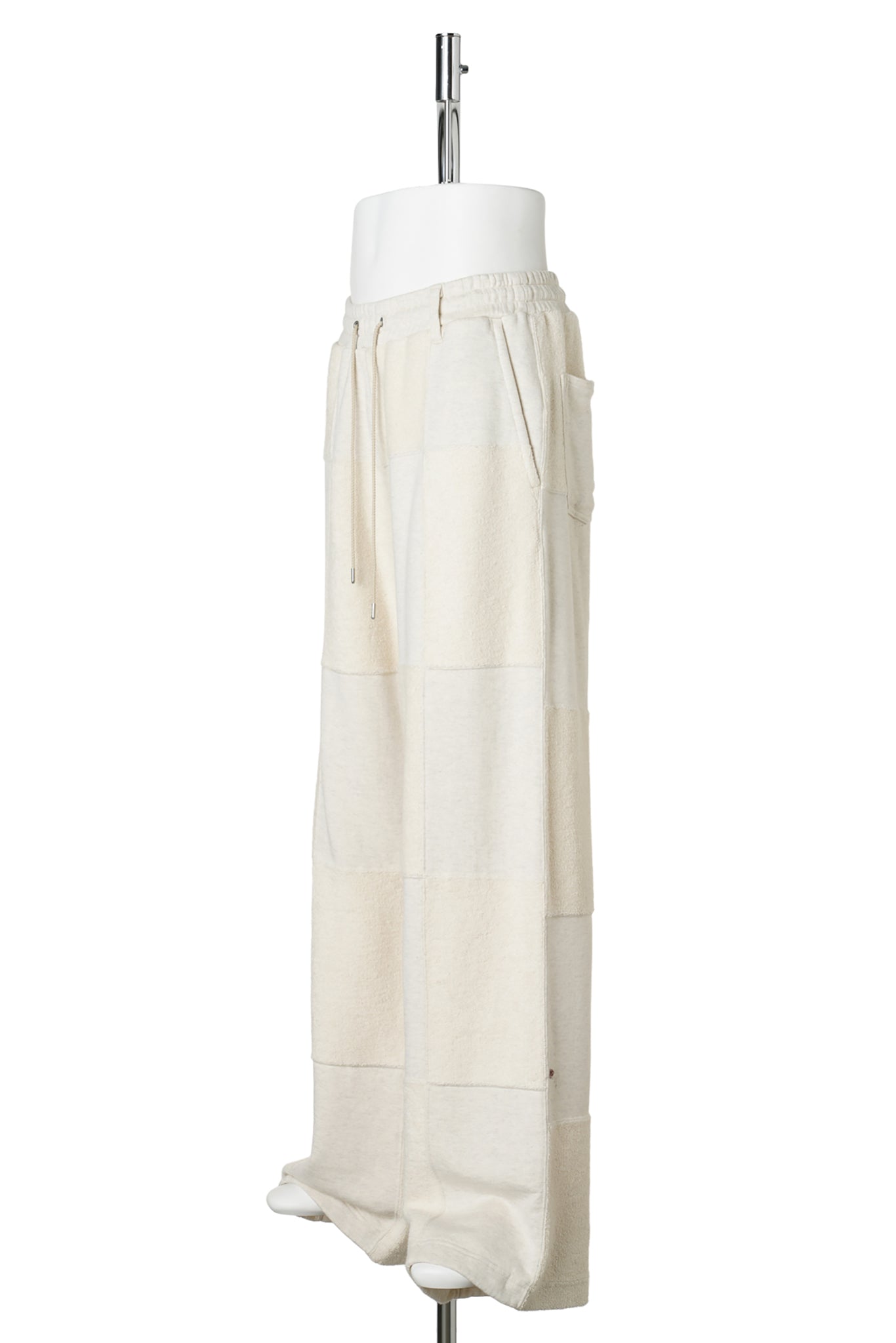 CHECKER SWEAT PANTS / ECRU