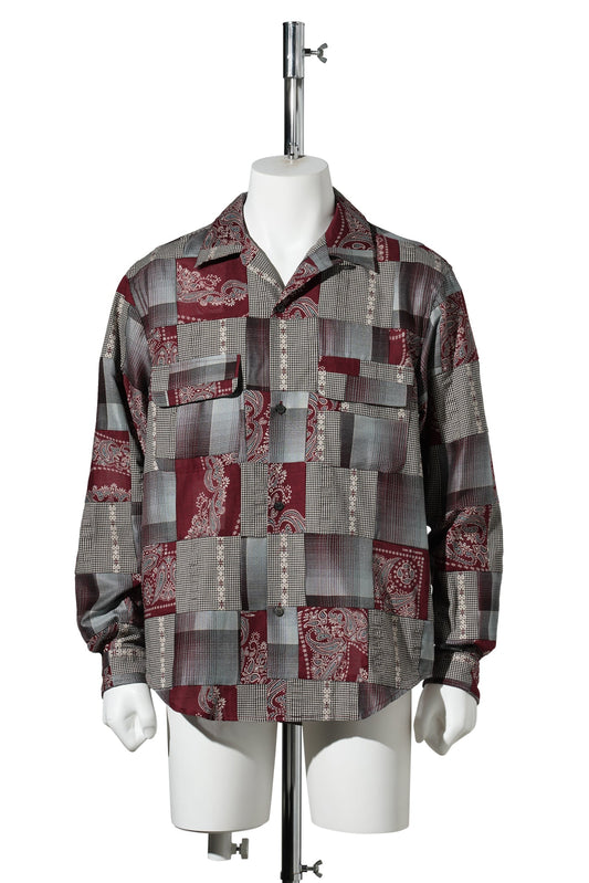 PATCH-WORK SHIRT / RED