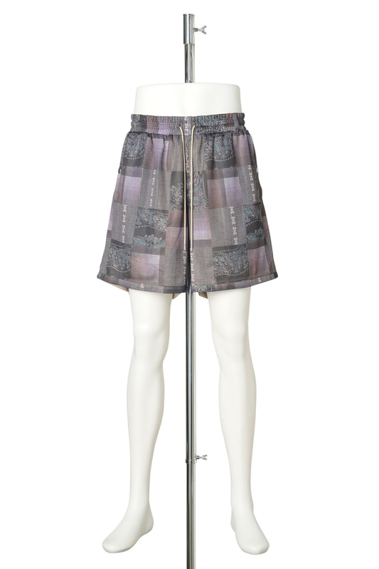 "CS" 2FACE MESH SHORT PANTS / BLACK & SAND