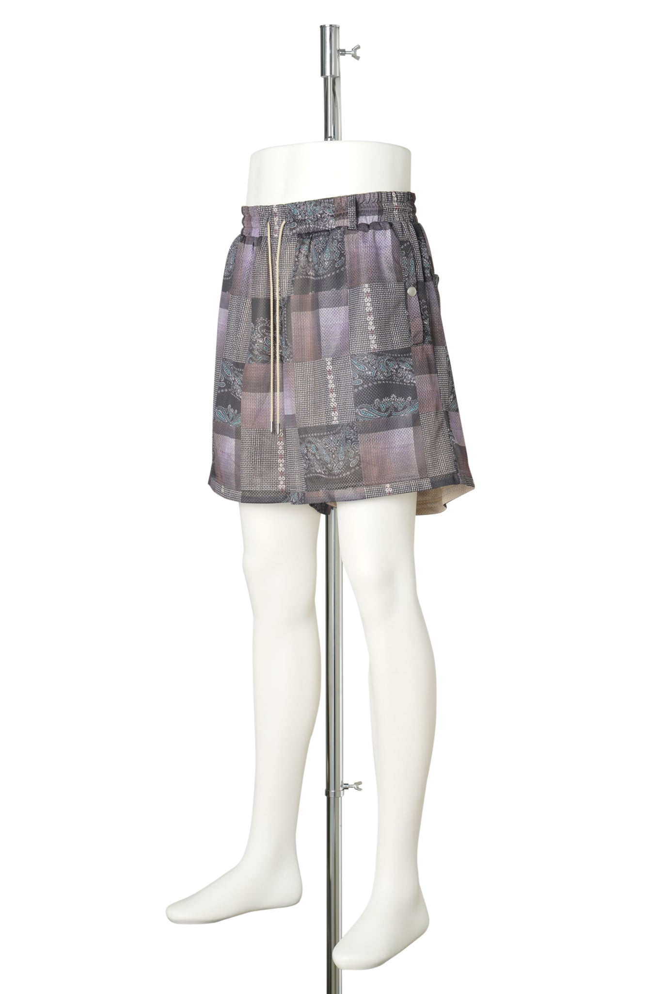 "CS" 2FACE MESH SHORT PANTS / BLACK & SAND