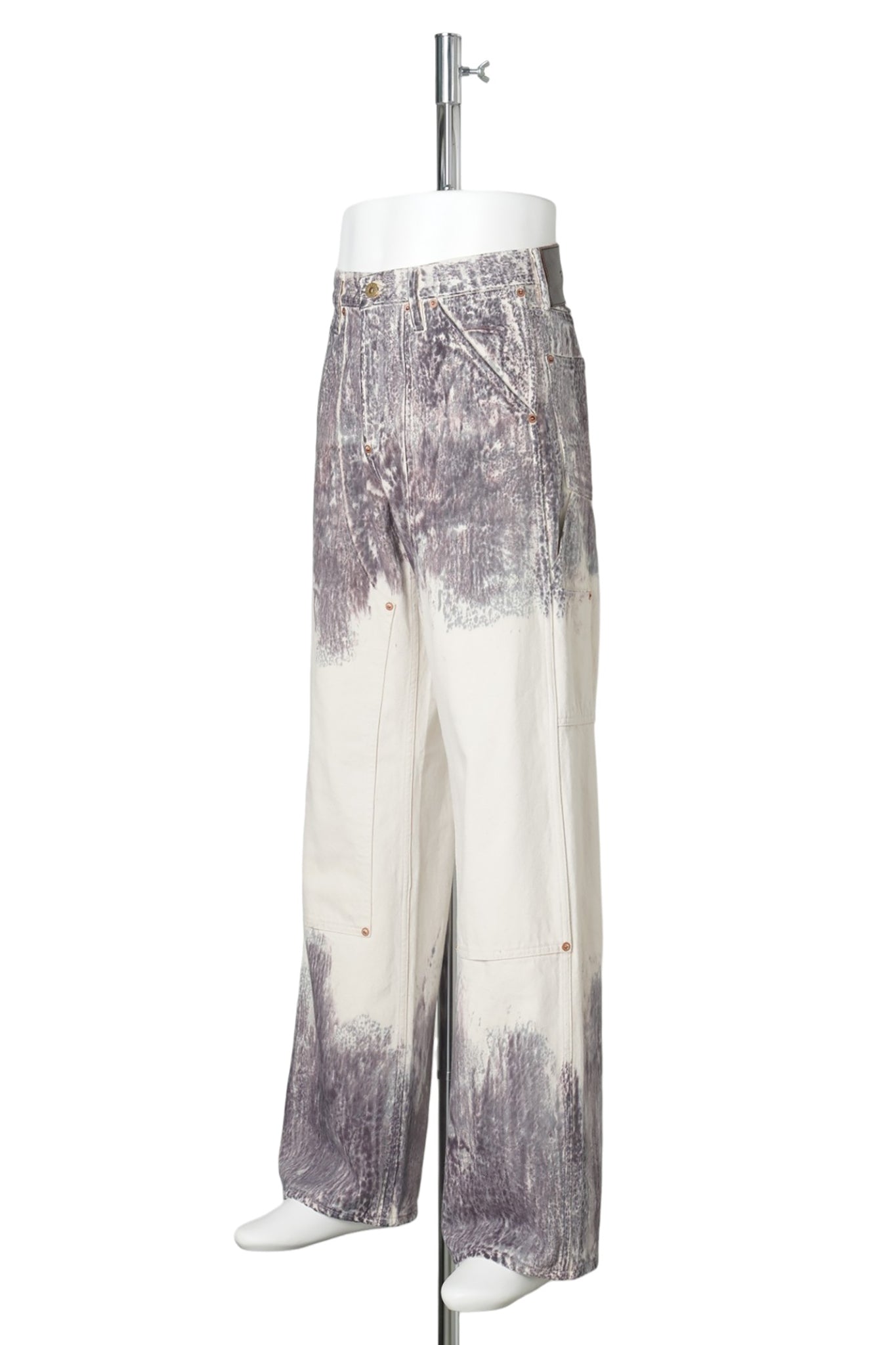 MELT DYE MODERN DENIM PAINTER / PURPLE GRAY