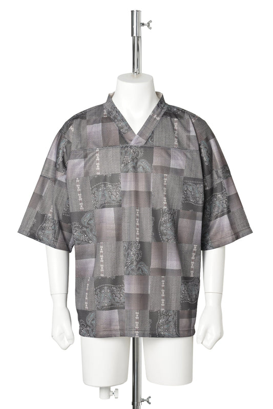 "CS" 2FACE MESH HOCKEY SHIRTS / BLACK & SAND