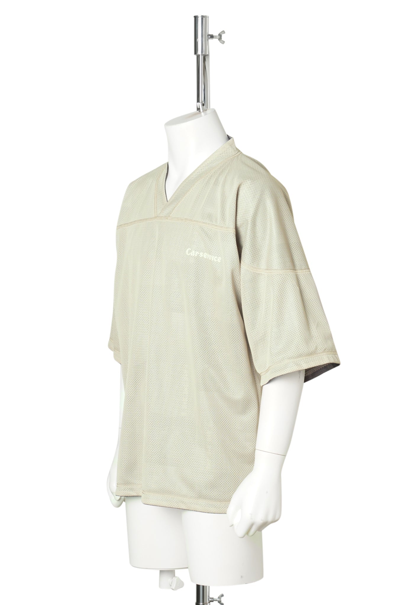 "CS" 2FACE MESH HOCKEY SHIRTS / BLACK & SAND