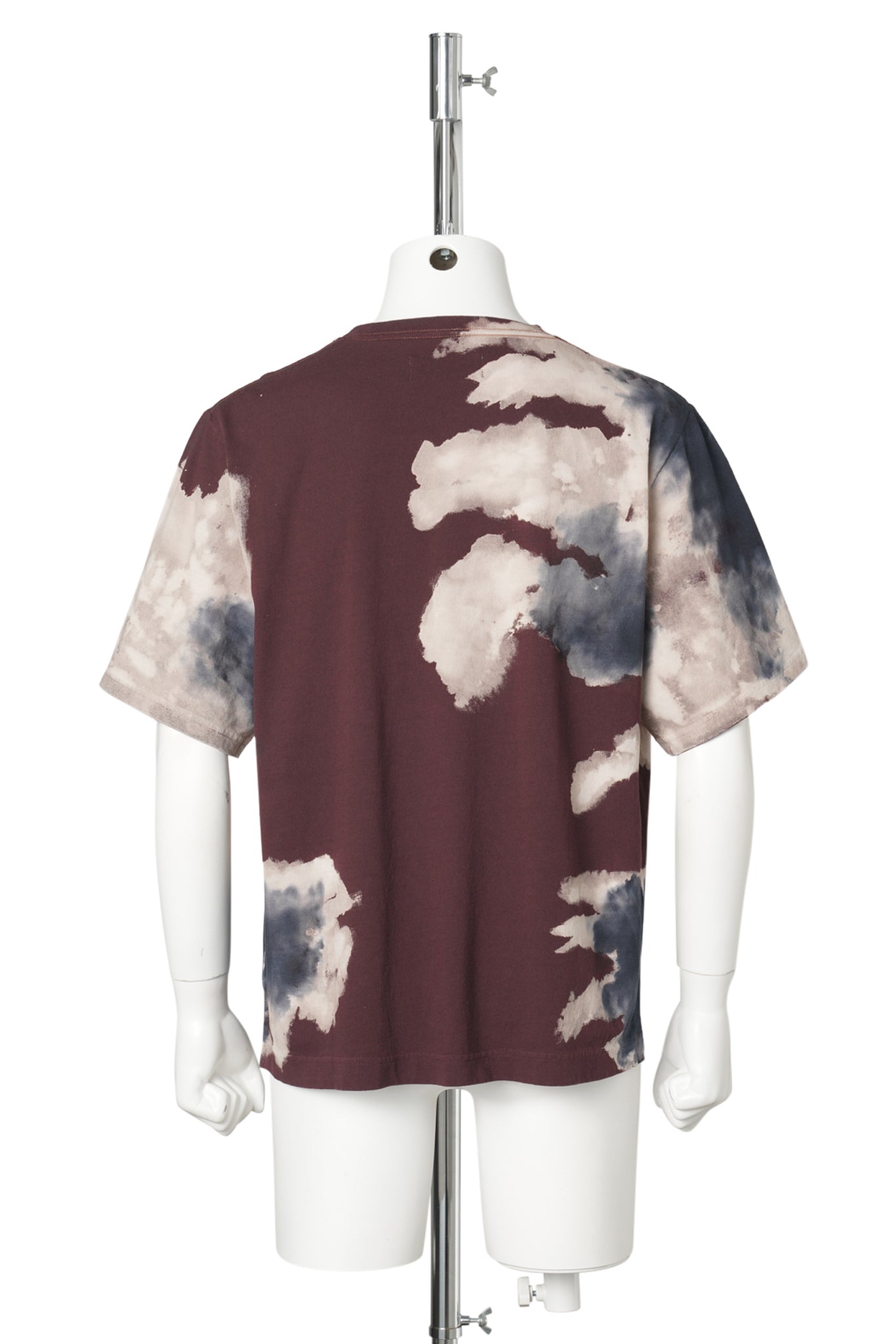 "CS" MELT DYE TEE / WHITE & NAVY