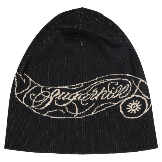 "CS" JOE KNIT BEANIE / BLACK & ECRU