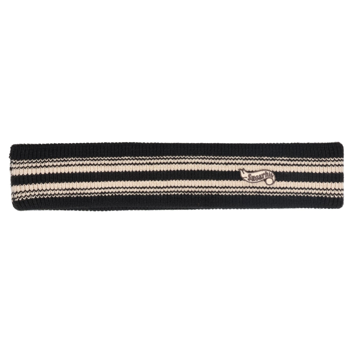 "CS" HAIR BAND / BLACK & ECRU