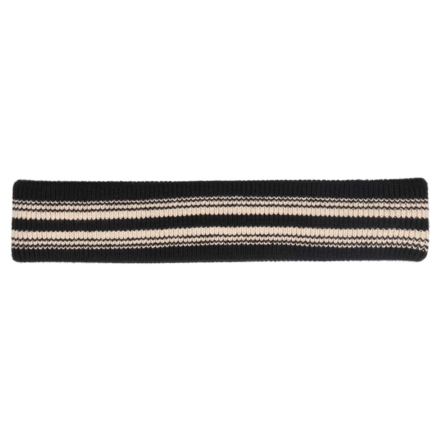 "CS" HAIR BAND / BLACK & ECRU