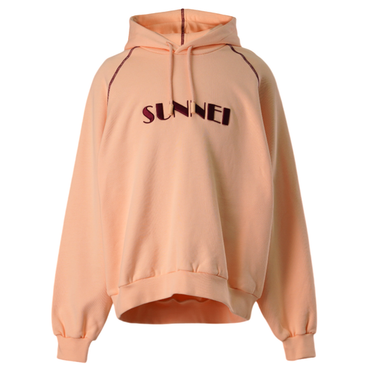 HOODIE BIG LOGO EMBROIDERY / 8104:POWDER PINK