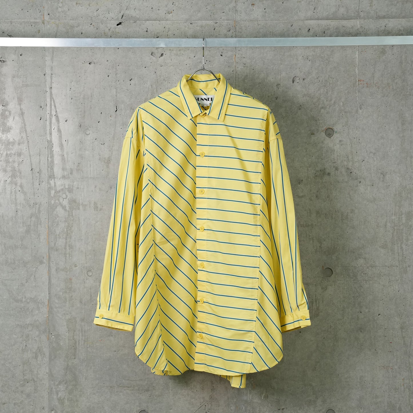 MEGA OVER SHIRT W CUTS / 8099:YELLOW STRIPES