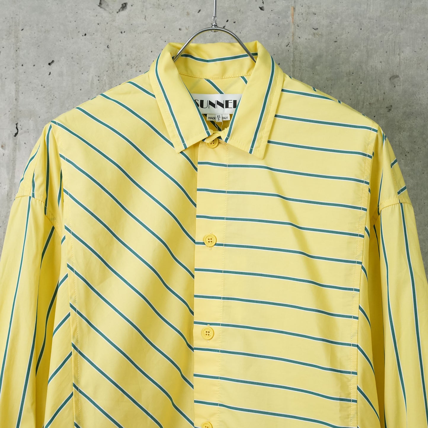 MEGA OVER SHIRT W CUTS / 8099:YELLOW STRIPES