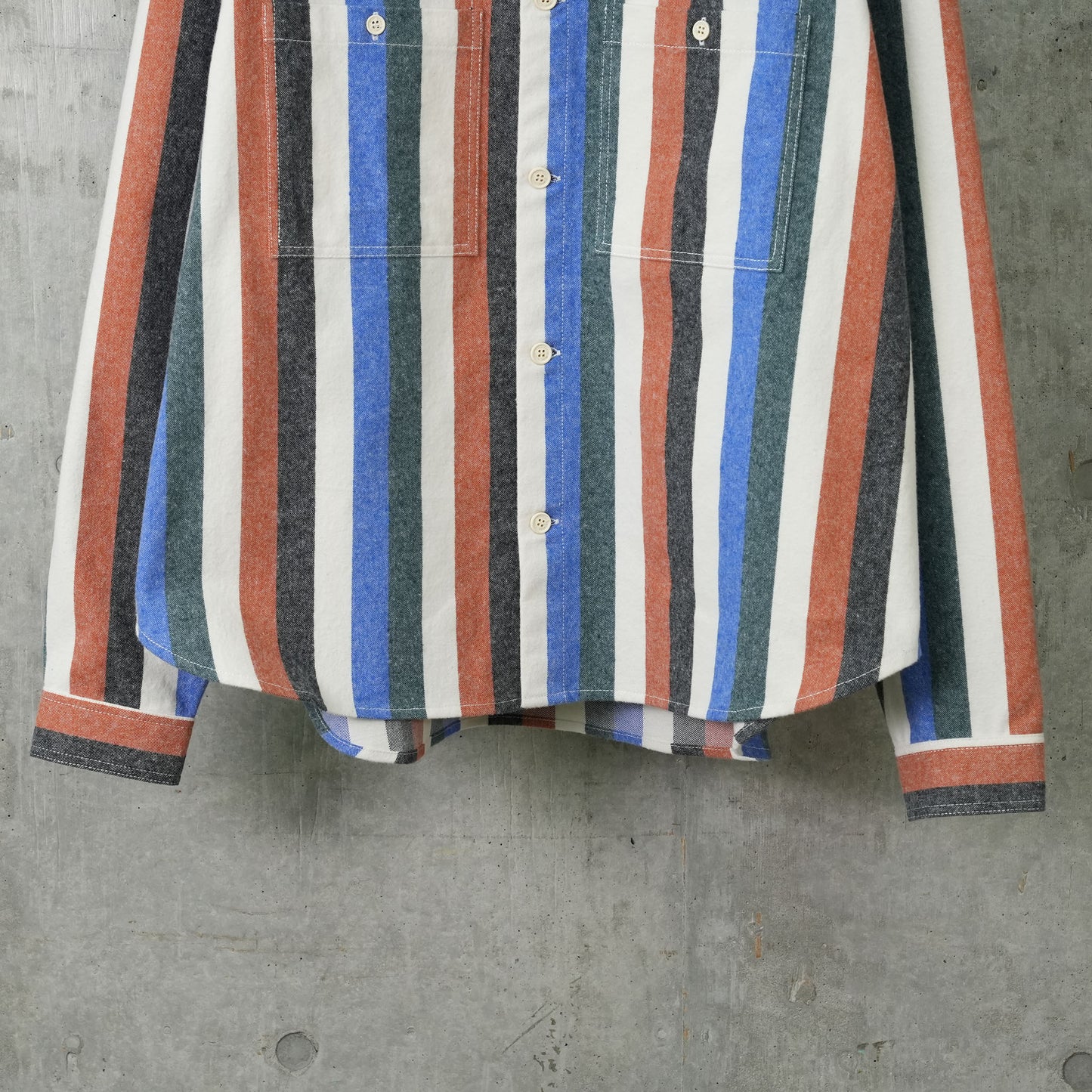 OVER SHIRT W POCKETS / 7141:MULTICOLOR STRIPES