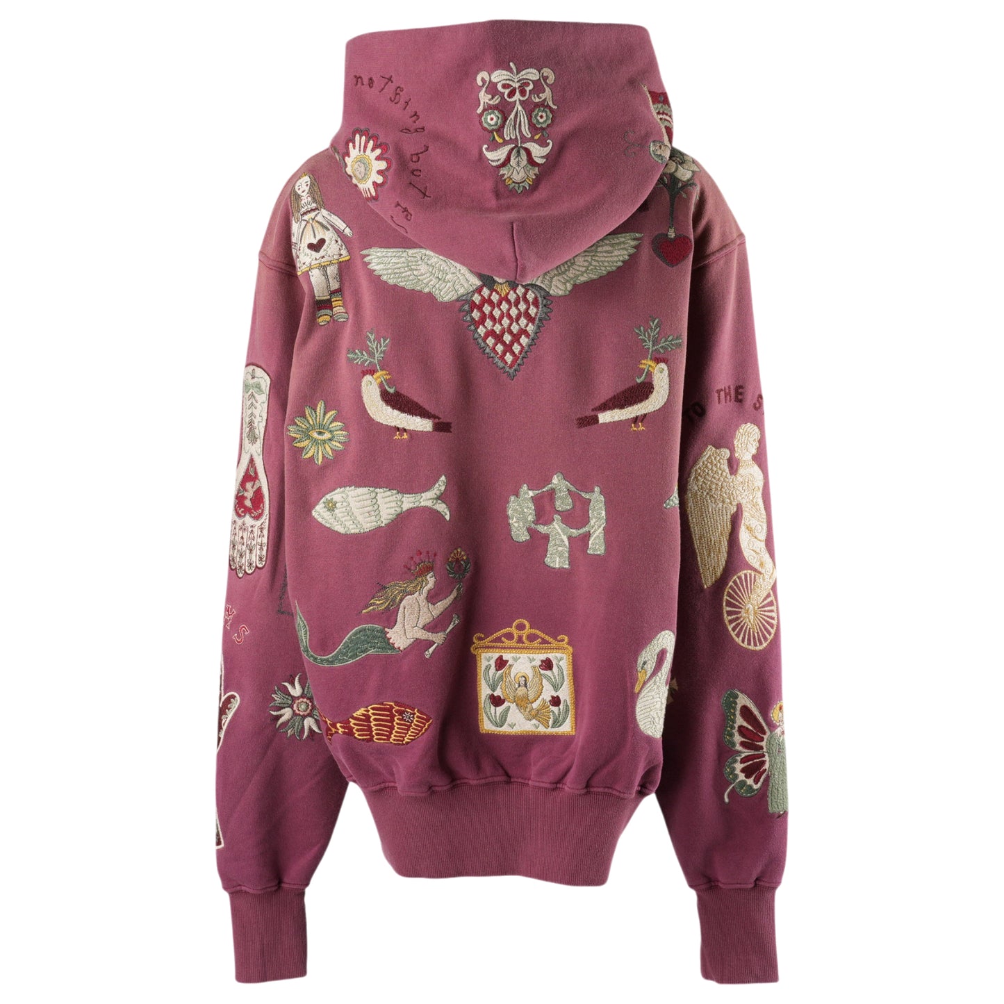 BURGUNDY HOODIE / MULTI