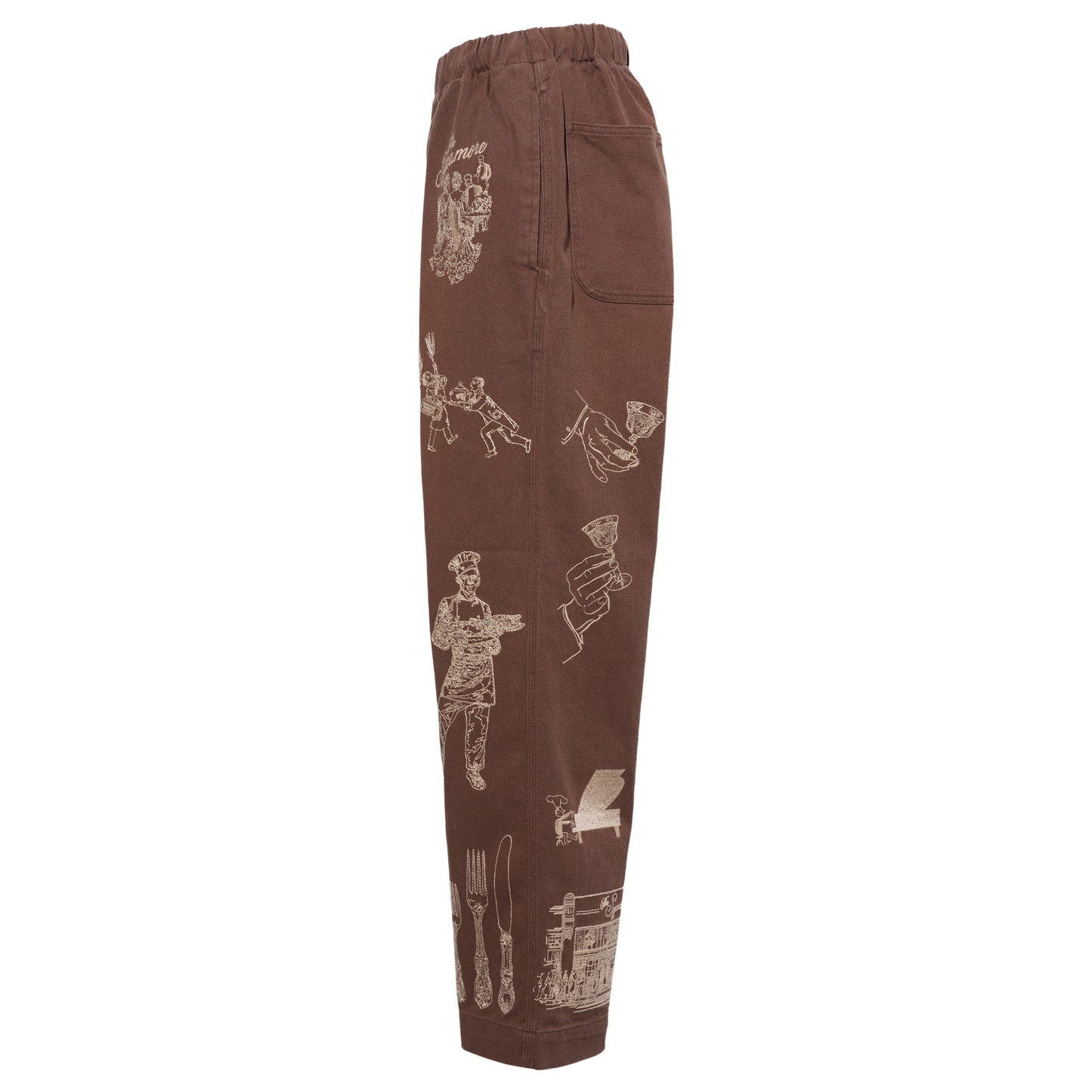 RESTAURANT PANT / BROWN