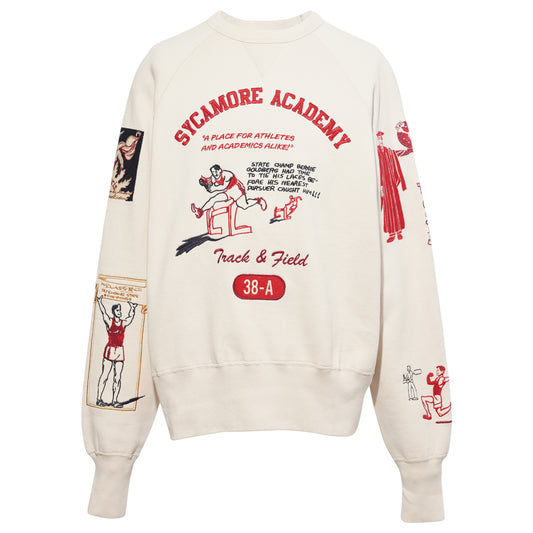 VARSITY CREWNECK / LIGHT BEIGE