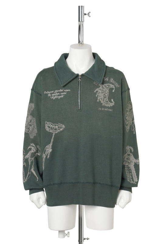 BALLROOM 1/4 ZIP / EMERALD GREEN