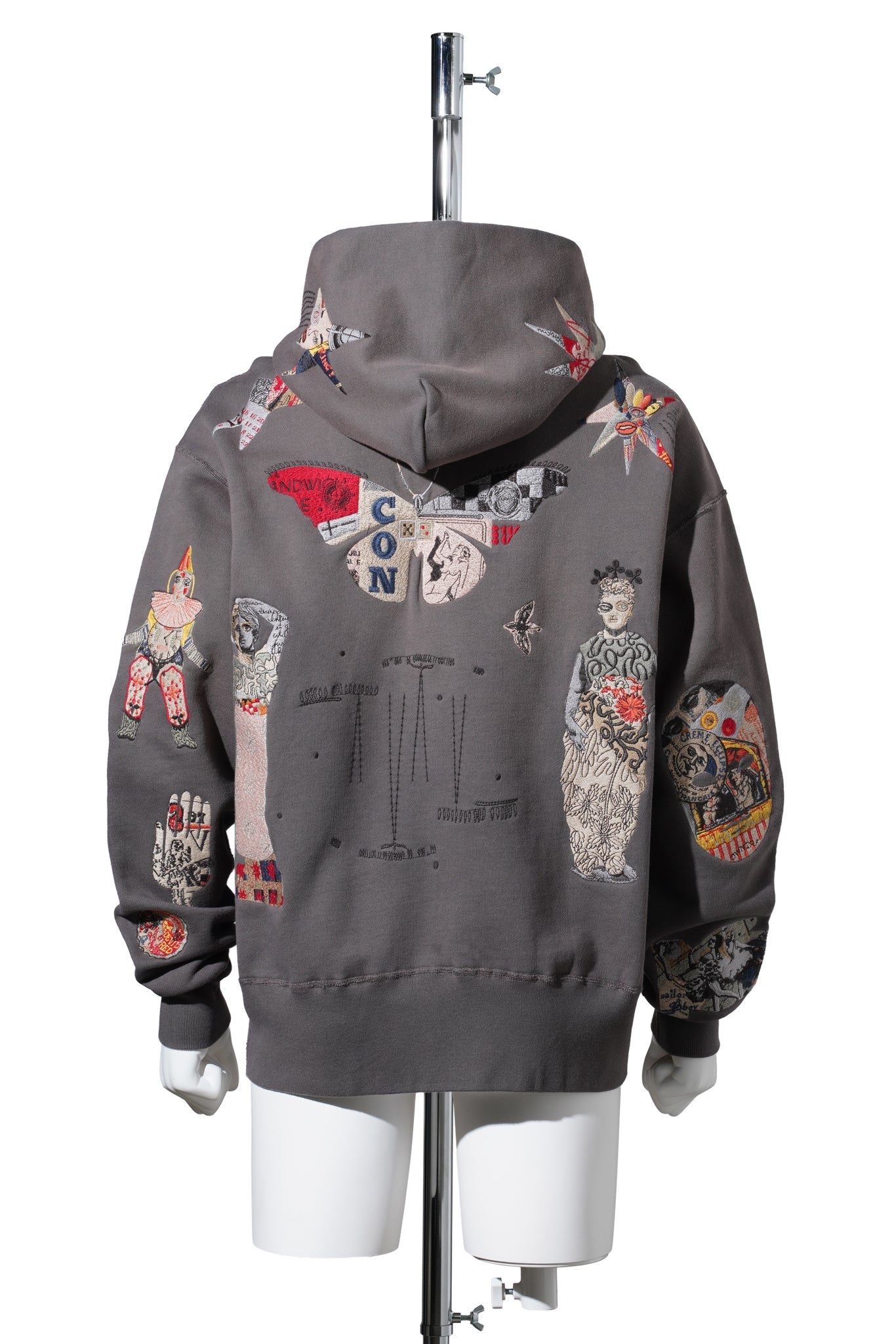 COLLAGE HOODIE / DARK TAUPE