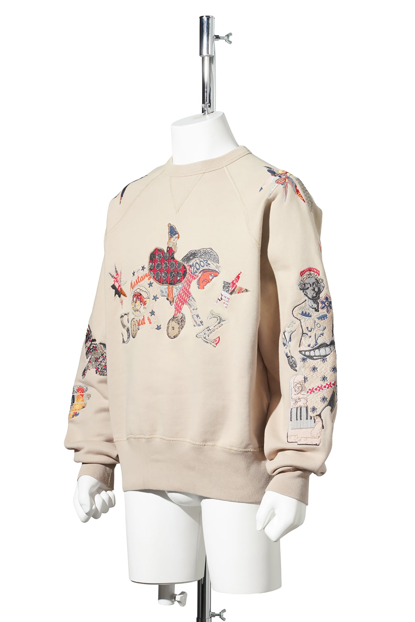 COLLAGE CREWNECK / BEIGE