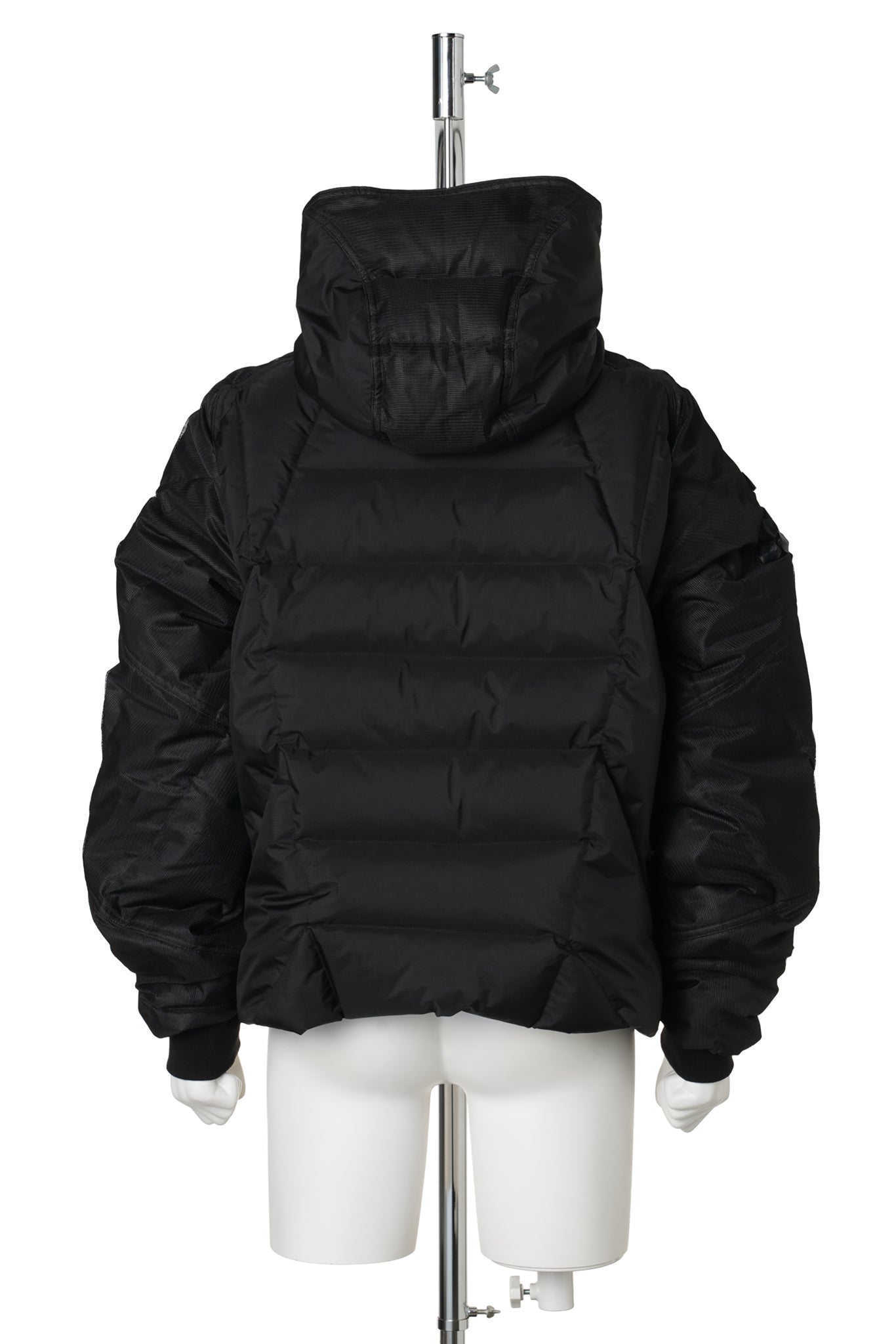 3D PRINTED LIGHT DOWN JACKET / JET BLACK 3D PRINTED BLACK MESH+BLACK RENYLON