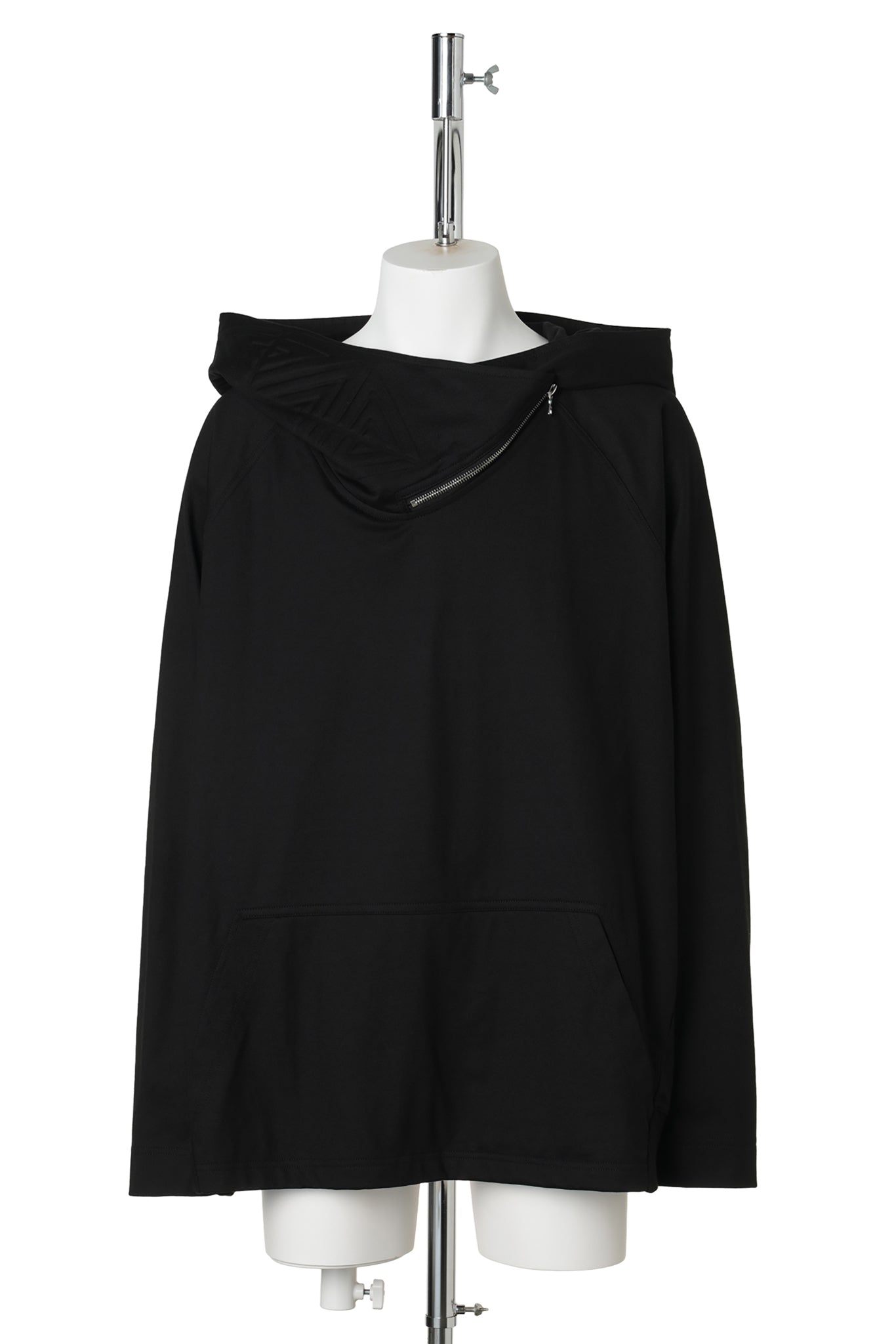 3D EMBOSSED ZIP HOODIE / 3D EMBOSSED BLACK COTTON