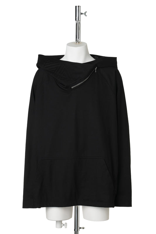 3D EMBOSSED ZIP HOODIE / 3D EMBOSSED BLACK COTTON