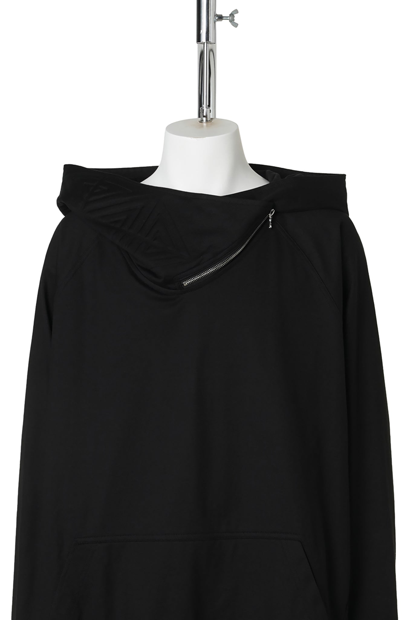 3D EMBOSSED ZIP HOODIE / 3D EMBOSSED BLACK COTTON