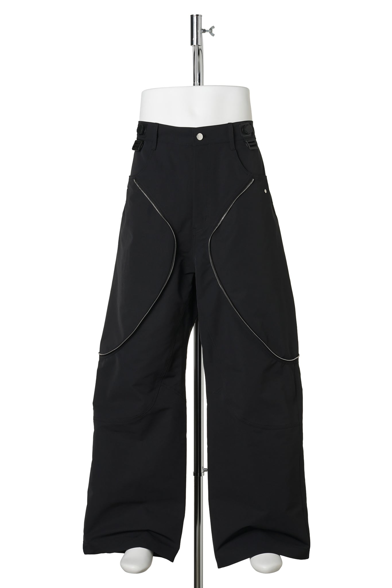 3D PRINTED DETACHABLE BAG TROUSERS / JET BLACK 3D PRINTED BLACK MESH+BLACK RENYLON