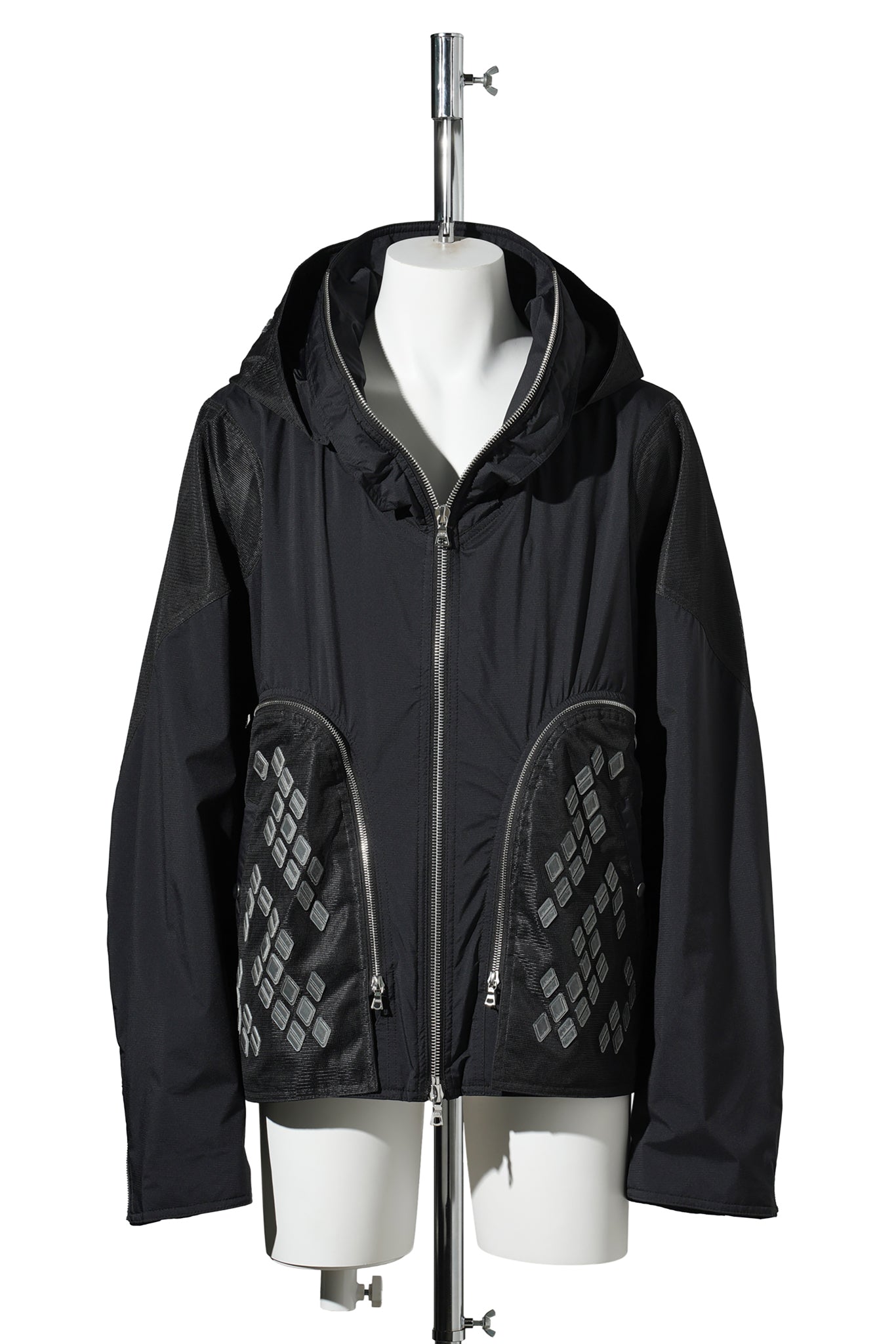 3D PRINTED TRANSFORMABLE JACKET / BLACK&WHITE 3D PRINTED BLACK