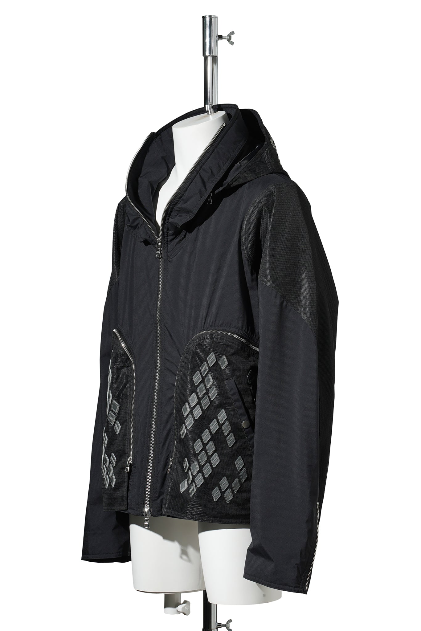 3D PRINTED TRANSFORMABLE JACKET / BLACK&WHITE 3D PRINTED BLACK