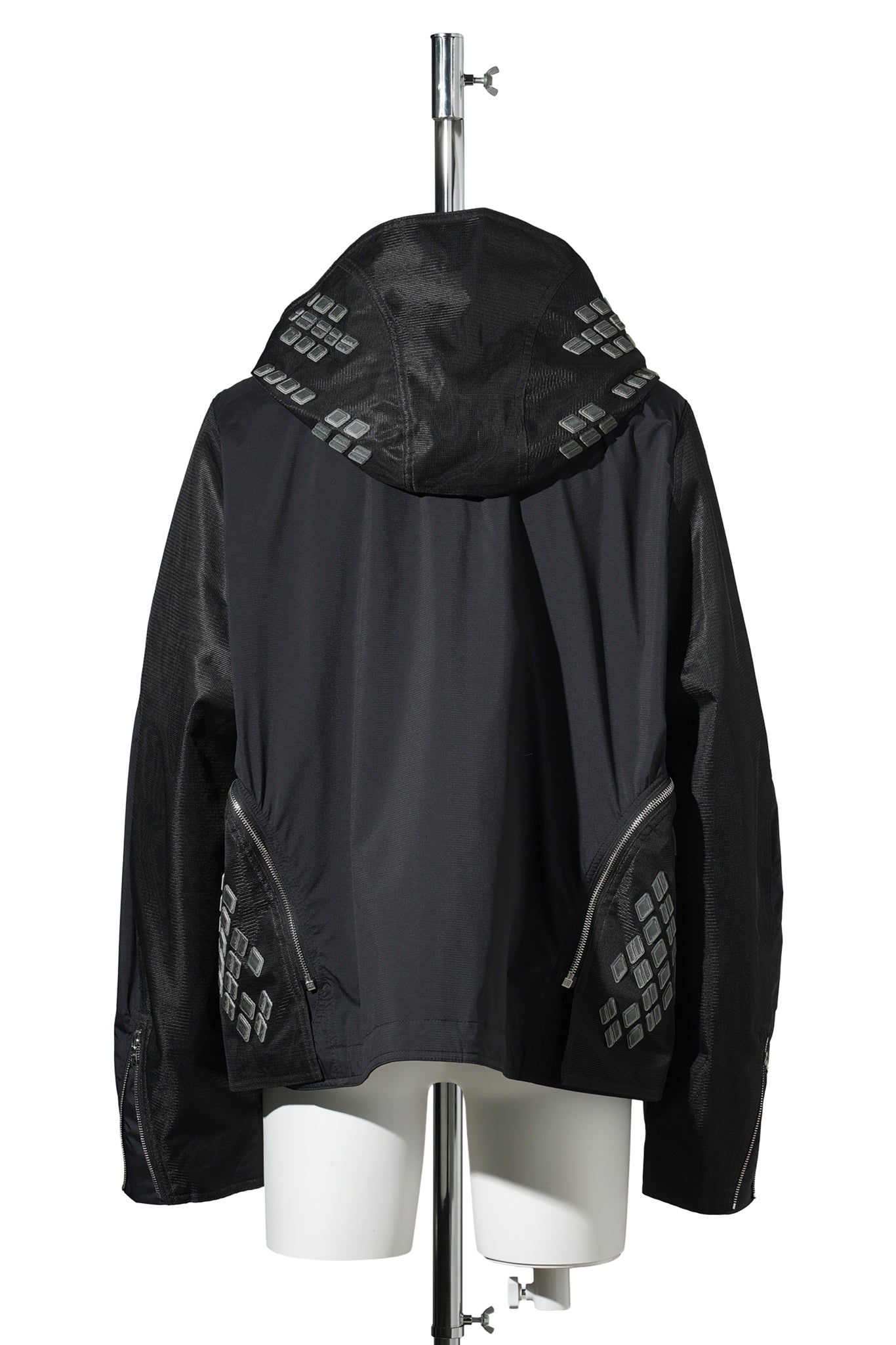 3D PRINTED TRANSFORMABLE JACKET / BLACK&WHITE 3D PRINTED BLACK