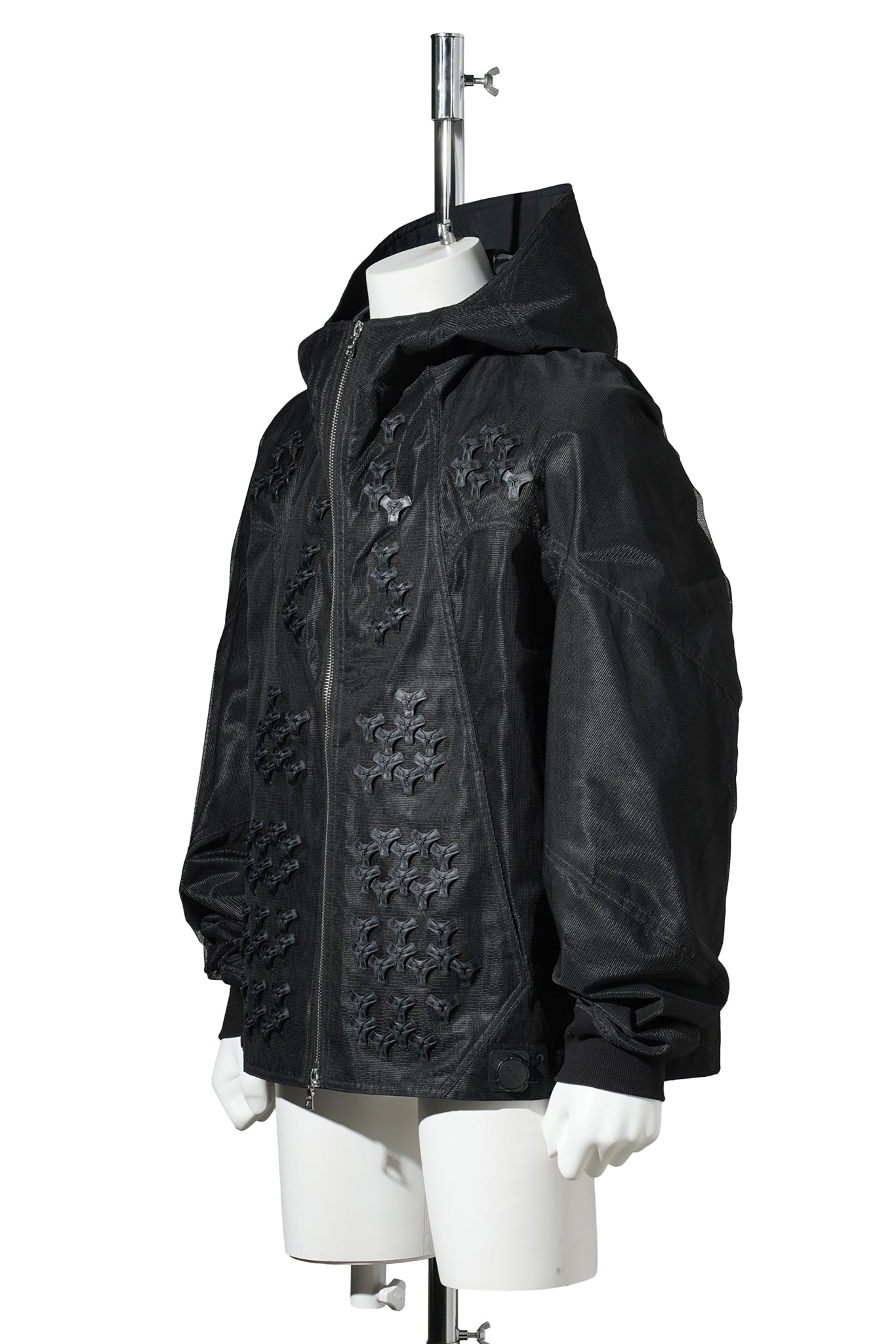 3D PRINTED HELICAL ARM LIGHT JACKET / ZET BLACK 3D PRINTED