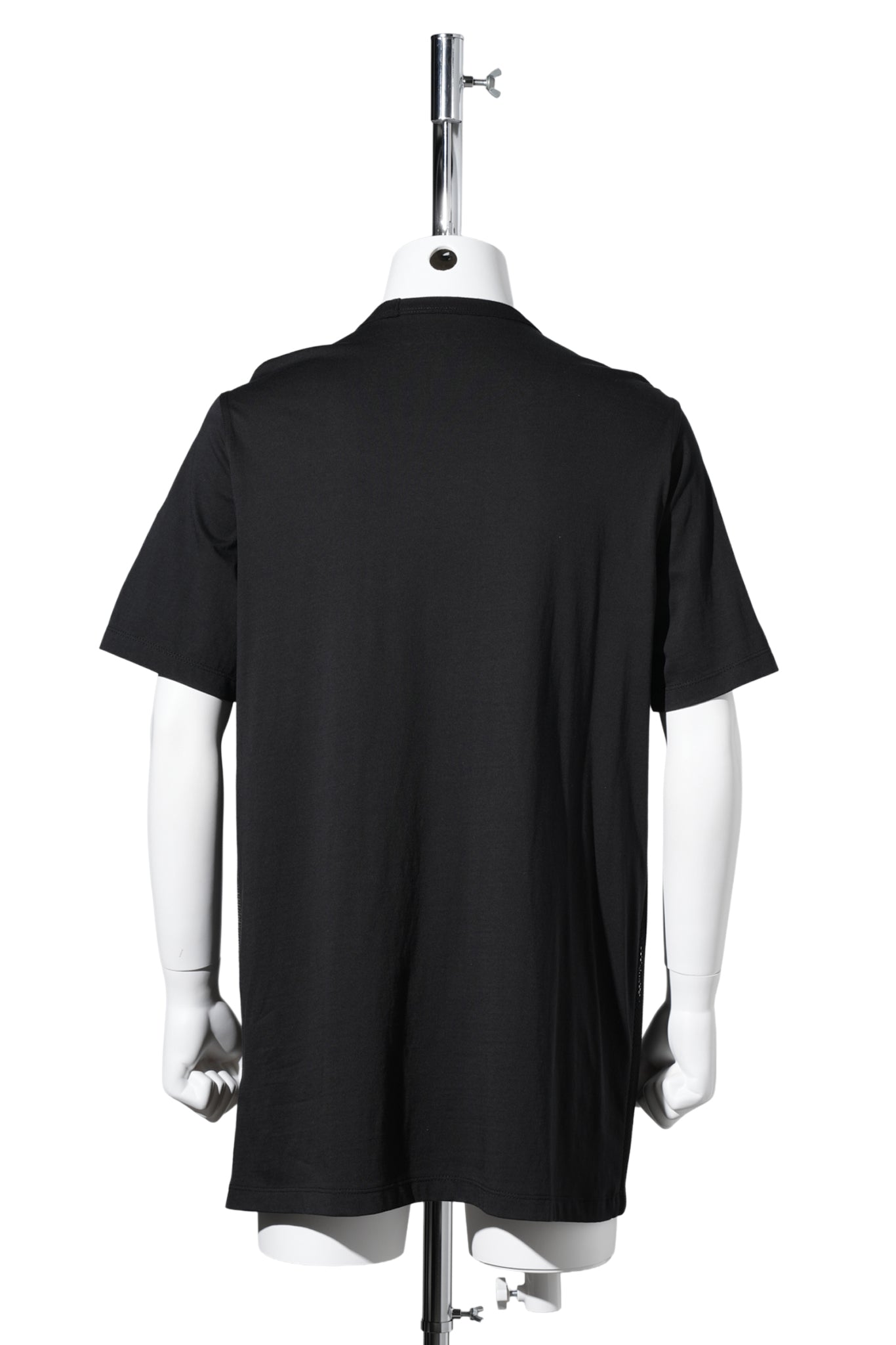 3D PRINTED SHOULDER ZIP T SHIRTS / BLACK 3D PRINTED