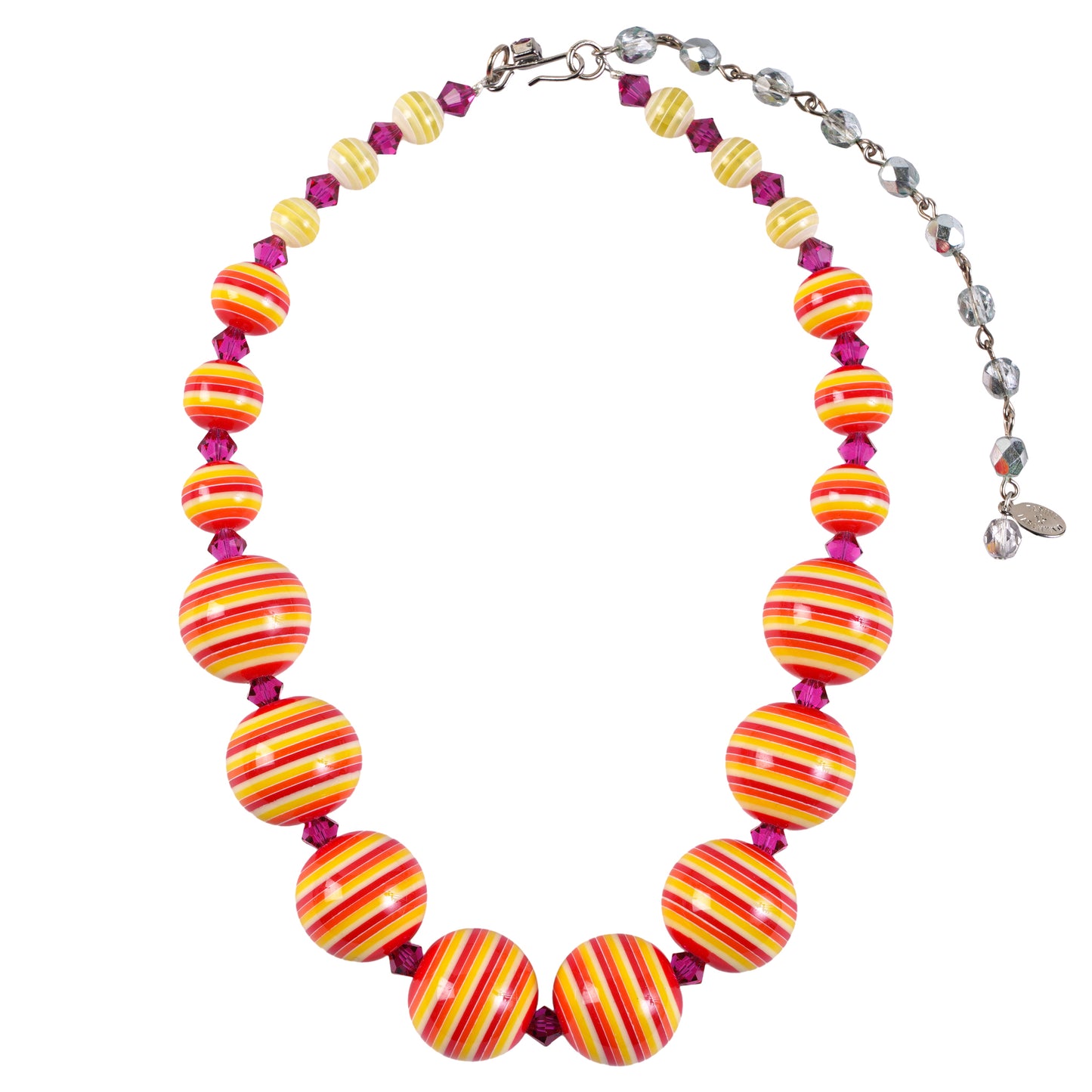 STRIPE NECKLACE / RED