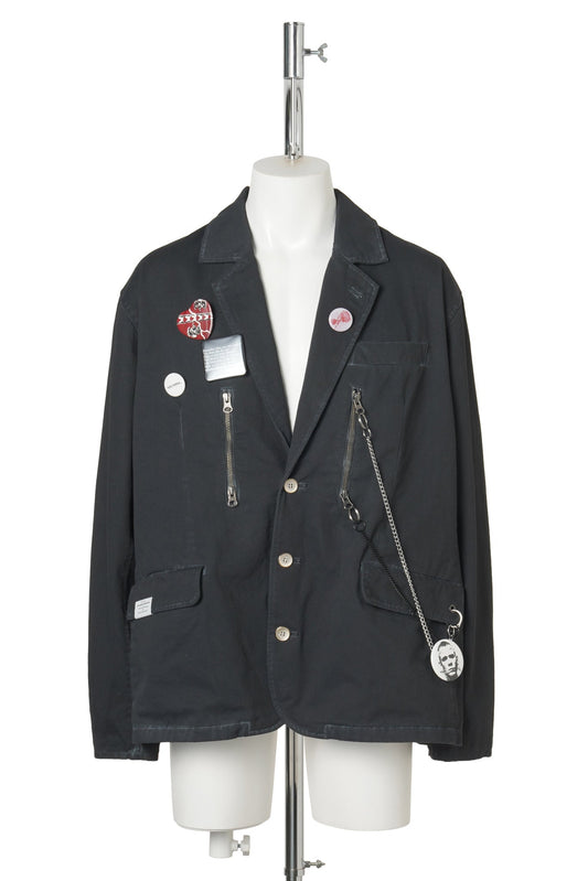 CHAIN TAILORED JACKET / BLACK