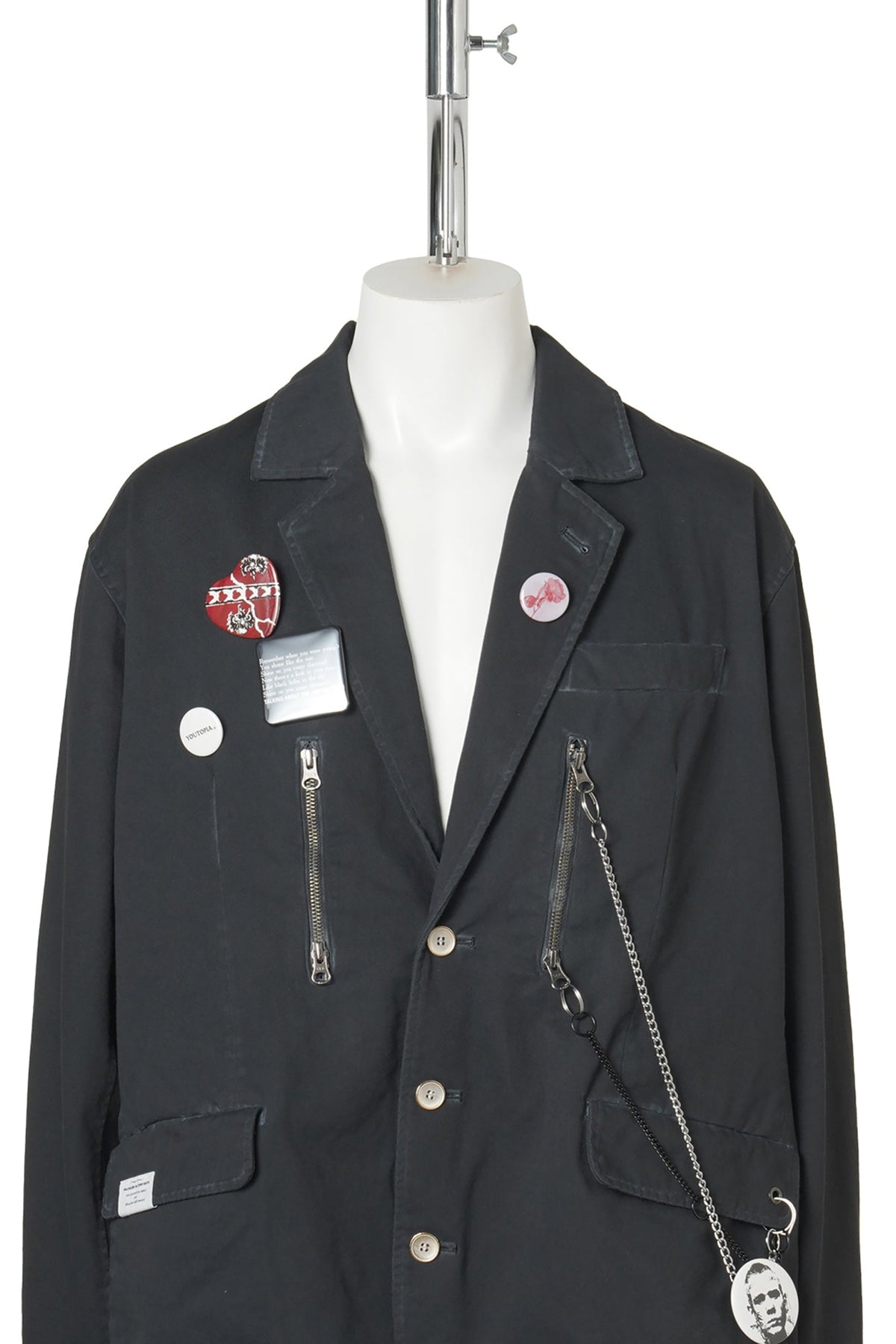 CHAIN TAILORED JACKET / BLACK