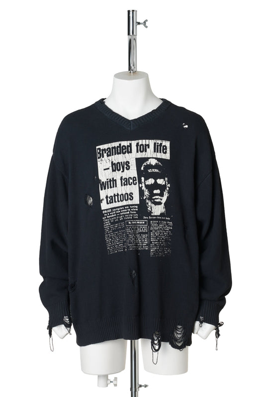 DAMAGE COTTPN KNIT / PRINT