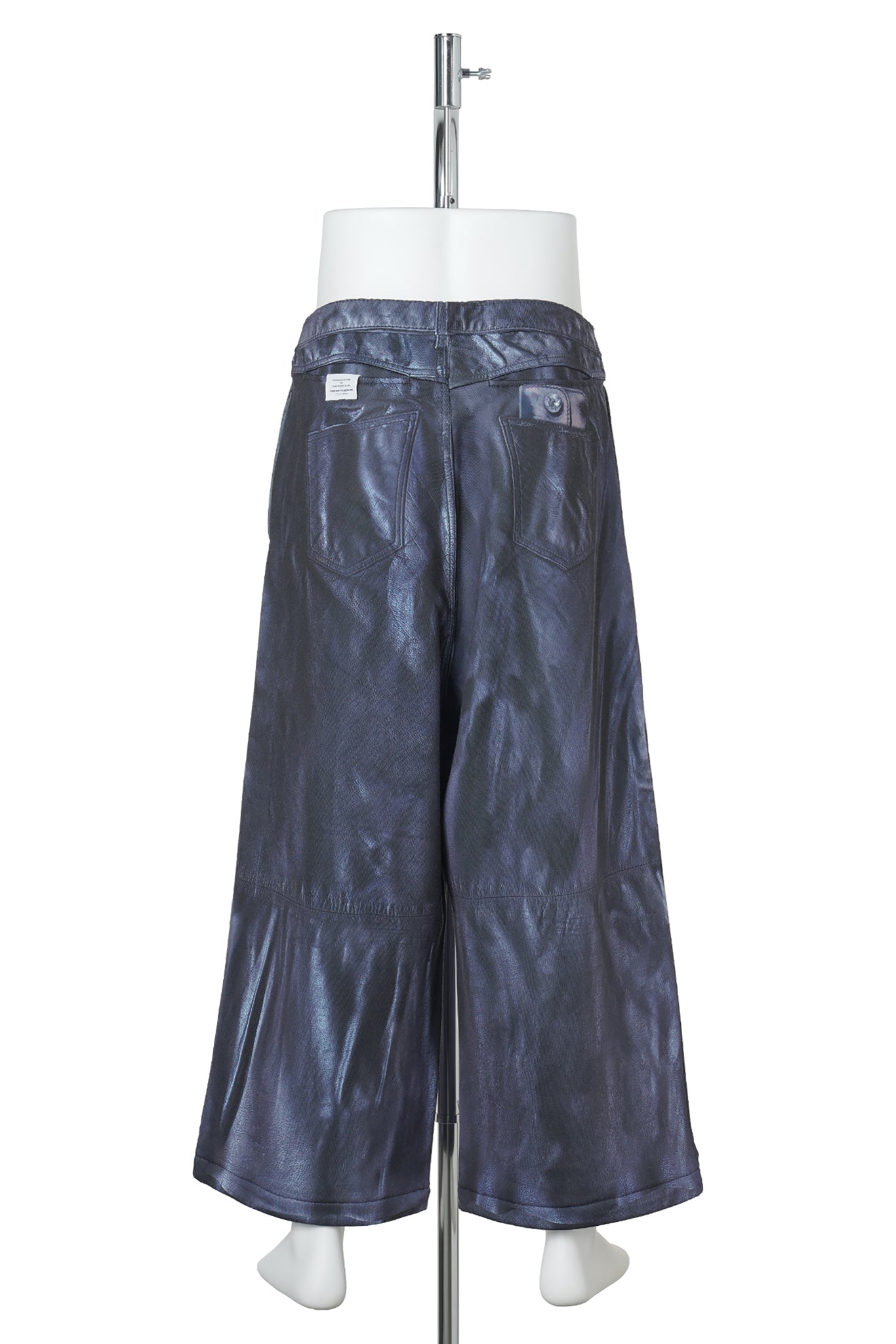 TRANSFER PRINT 9 LENGTH BAGGY PANTS / LEATHER