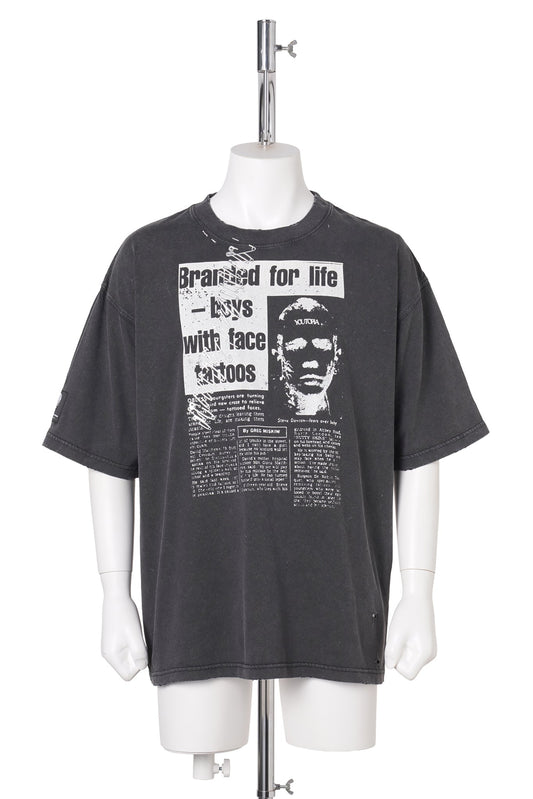 NEWS PAPER T-SHIRTS / BLACK