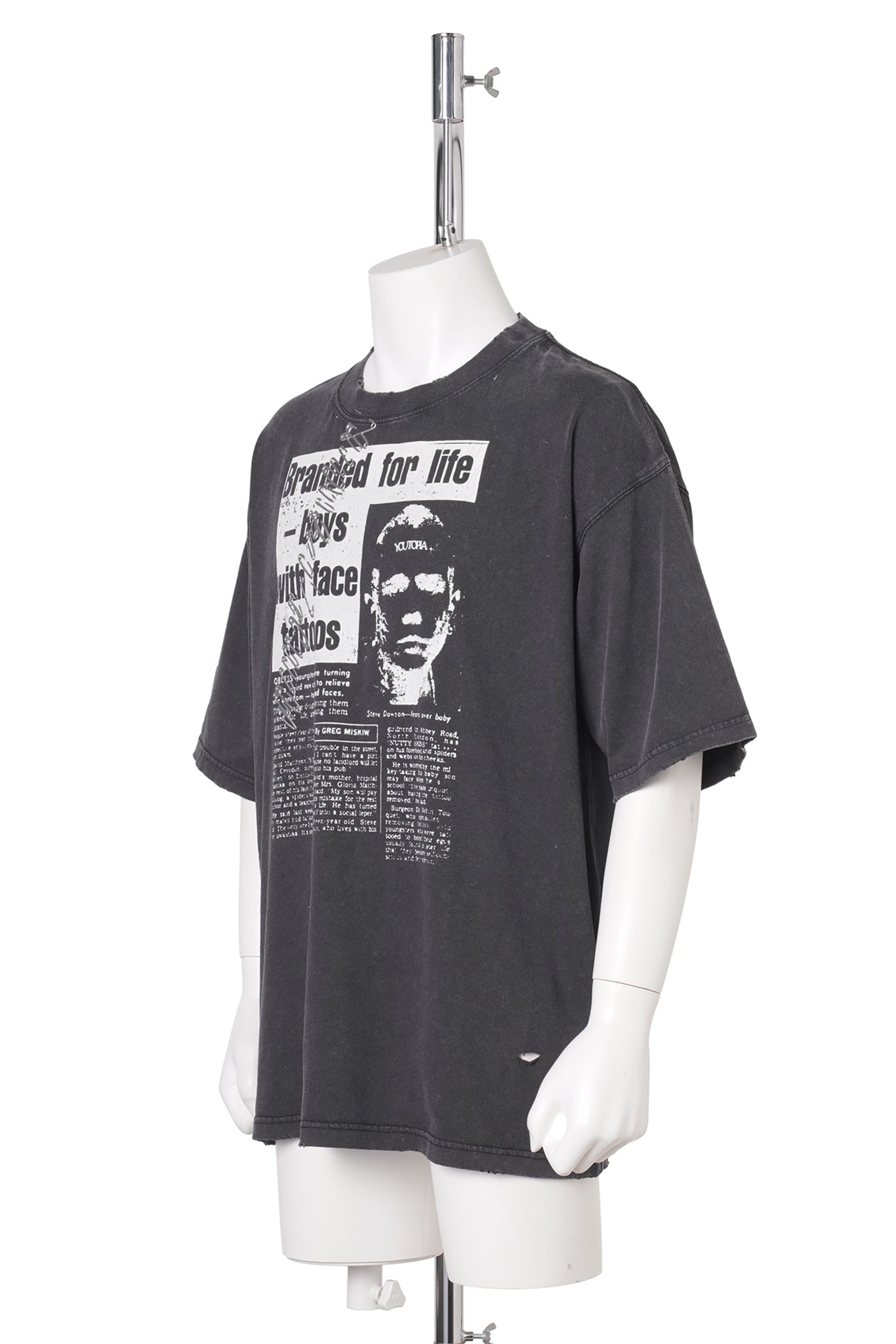 NEWS PAPER T-SHIRTS / BLACK