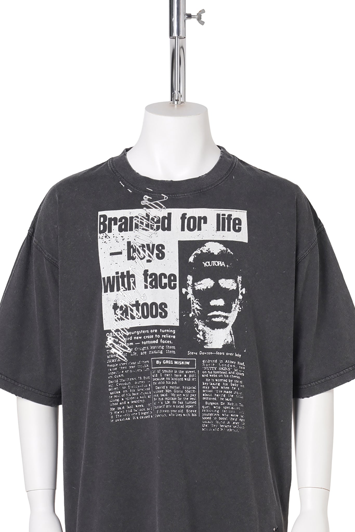 NEWS PAPER T-SHIRTS / BLACK