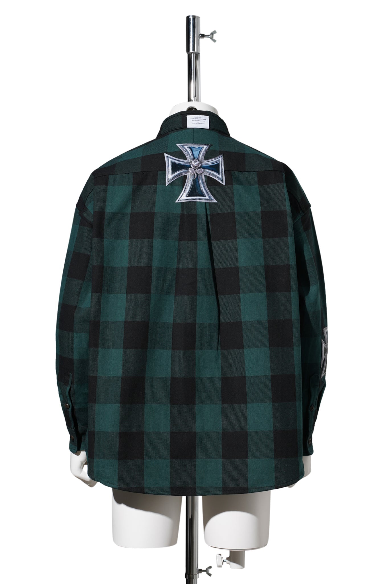 3D CROSS FLANNEL SHIRT / GREEN