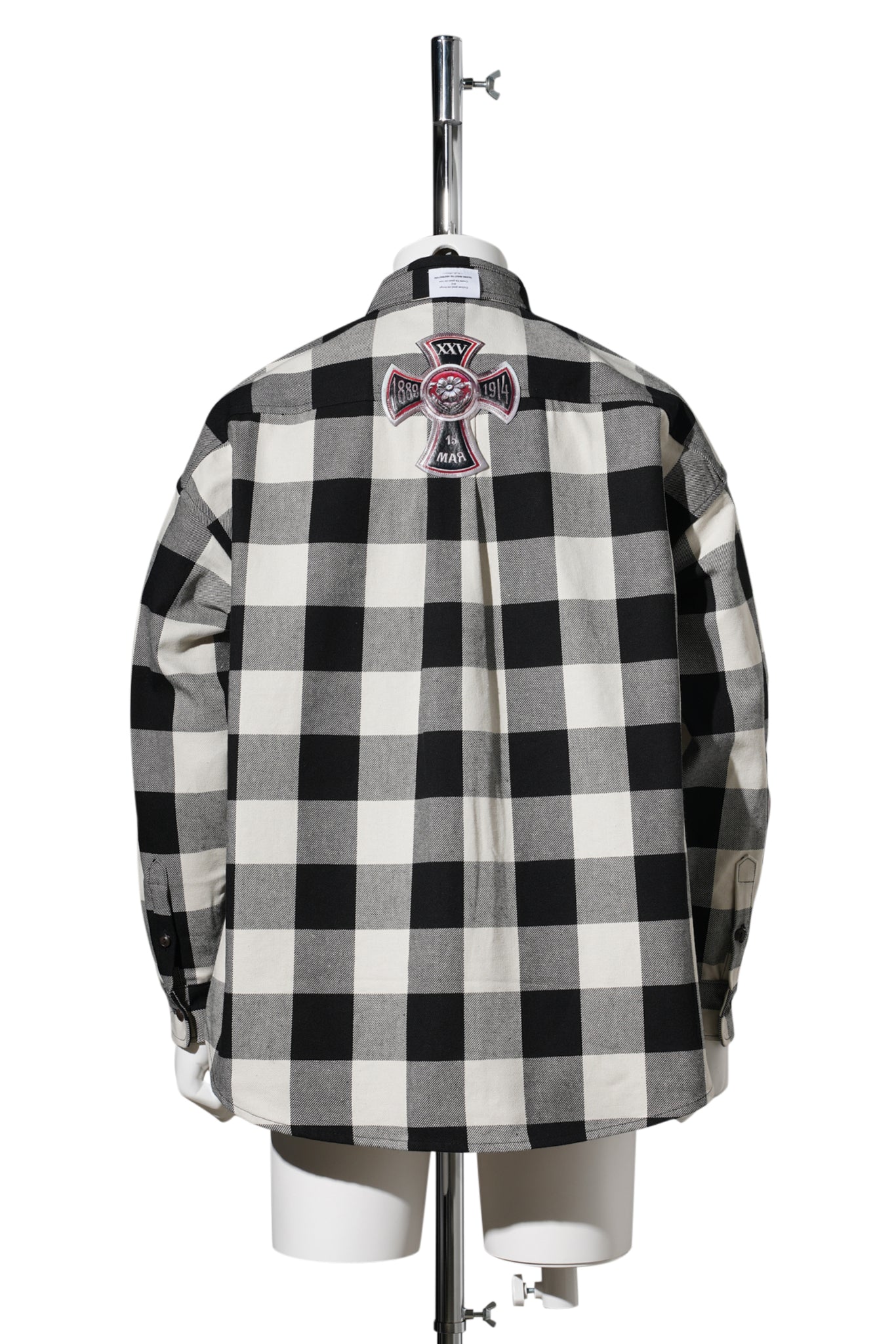 3D CROSS FLANNEL SHIRT / WHITE