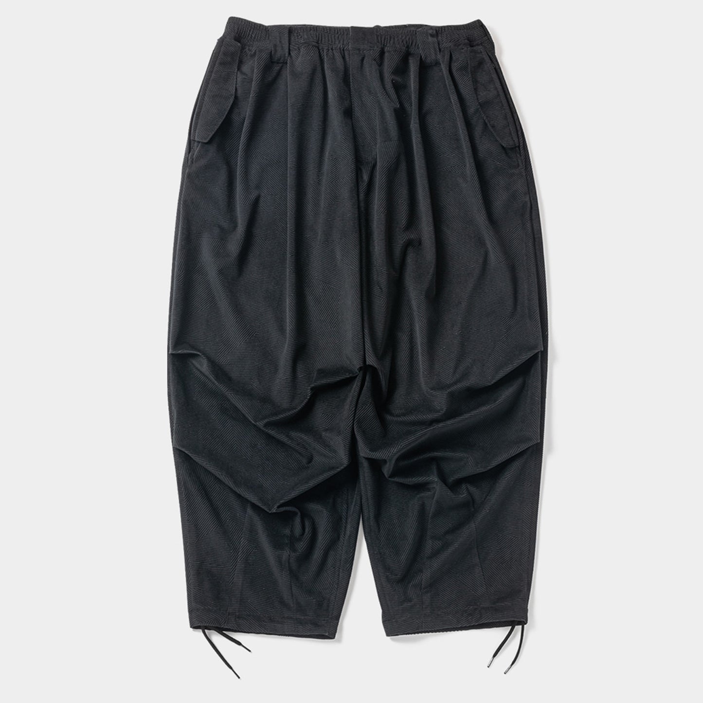 GEOMETRIC CORD SNOW PANTS / BLACK