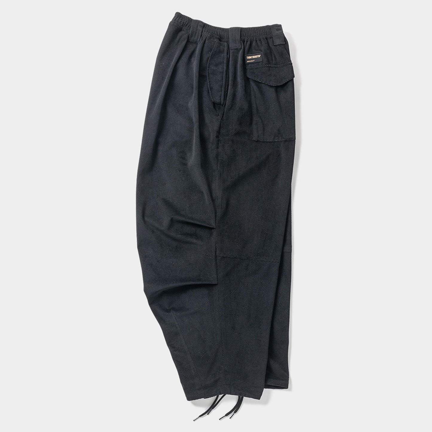 GEOMETRIC CORD SNOW PANTS / BLACK