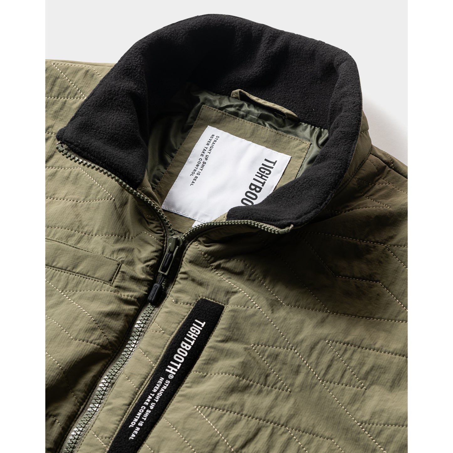 T QUILT FLEECE JACKET / OLIVE