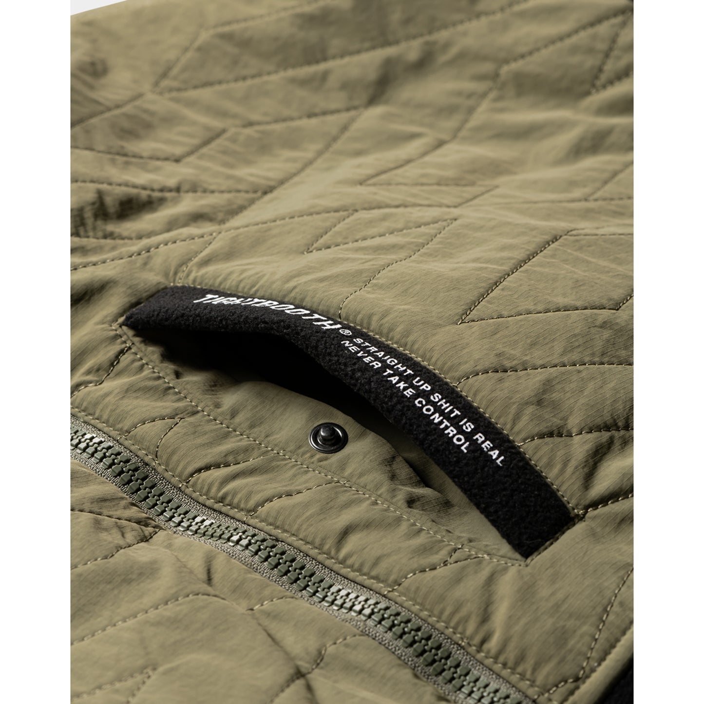 T QUILT FLEECE JACKET / OLIVE