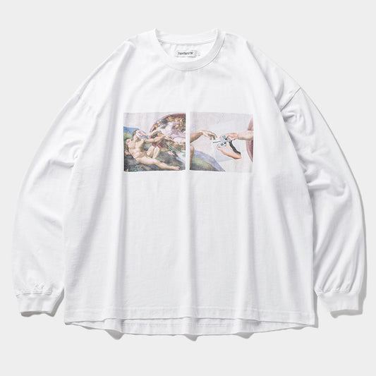 PASS THE PIE L/S T-SHIRT / WHITE