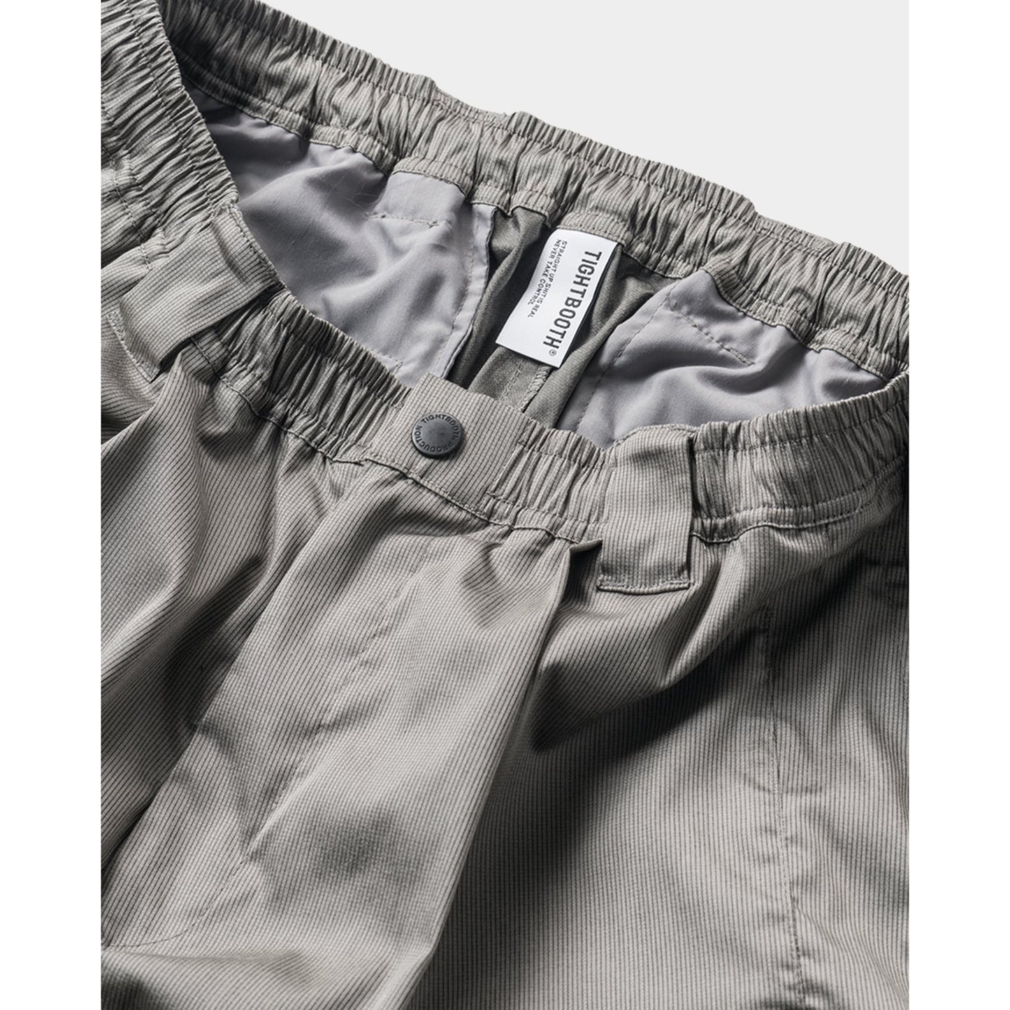 STRIPE CROPPED CARGO PANTS / GREY