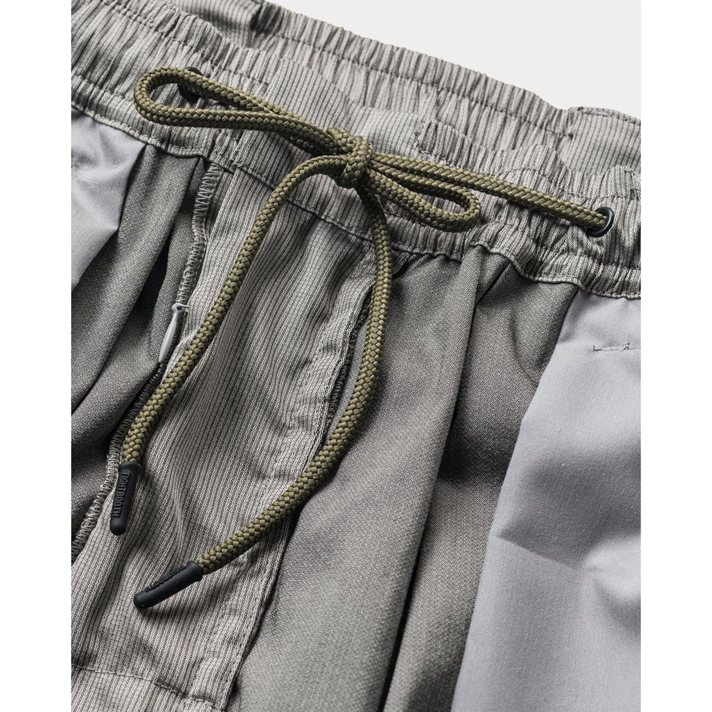 STRIPE CROPPED CARGO PANTS / GREY