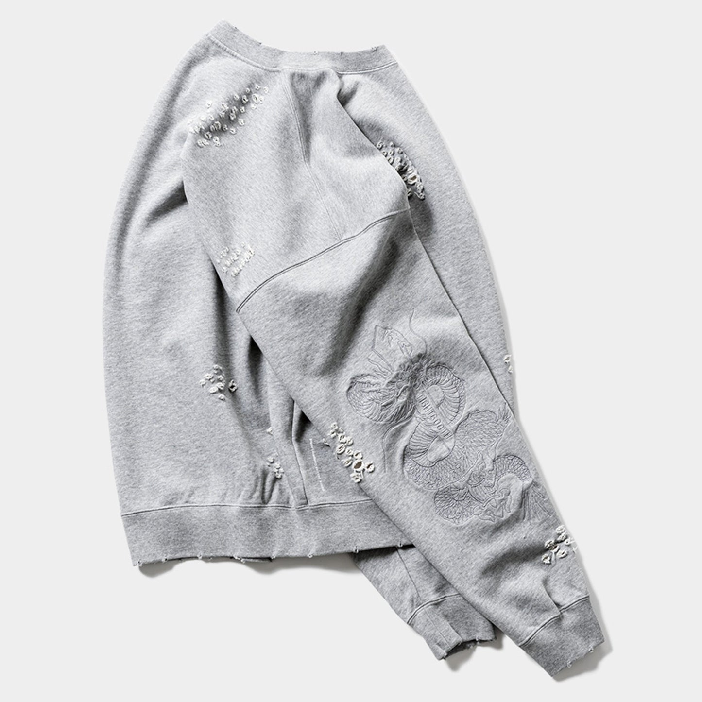 DAMAGE CREW SWEAT(TIGHTBOOTH x DELUXE) / GRAY