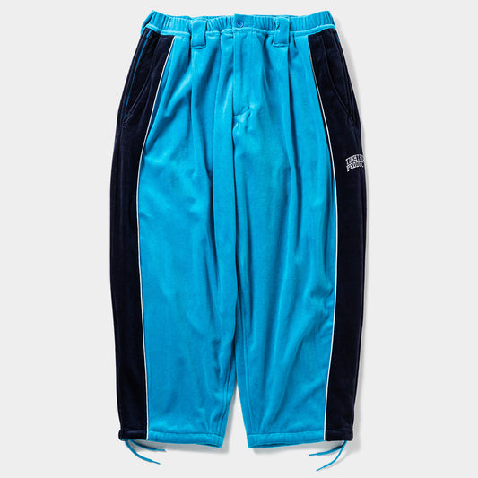 VELOUR PIPING BALLOON PANTS / BLUE